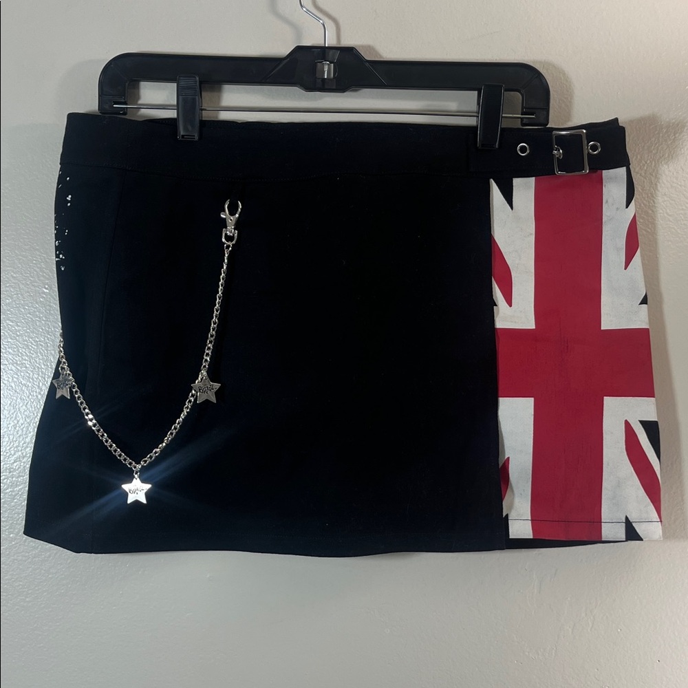 Dolls Kill Black Mini Skirt size XL